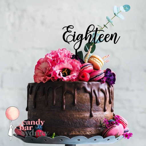 Eighteen 18th Birthday Cake Topper - Style 3