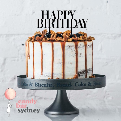 Happy Birthday Cake Topper - Bold Font