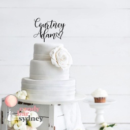 Custom Couple Names Wedding Cake Topper Style 1