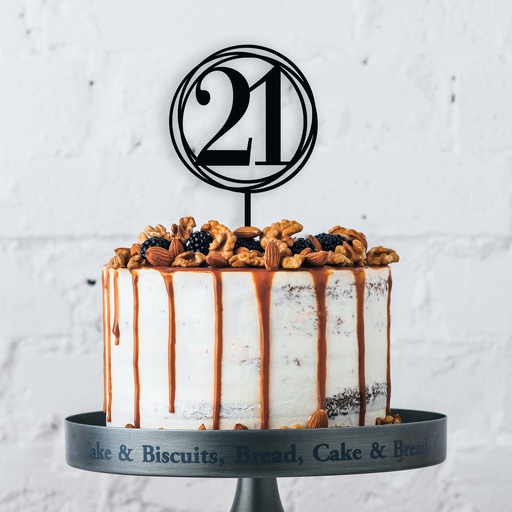 Swirl 21 Twenty First Birthday Cake Topper