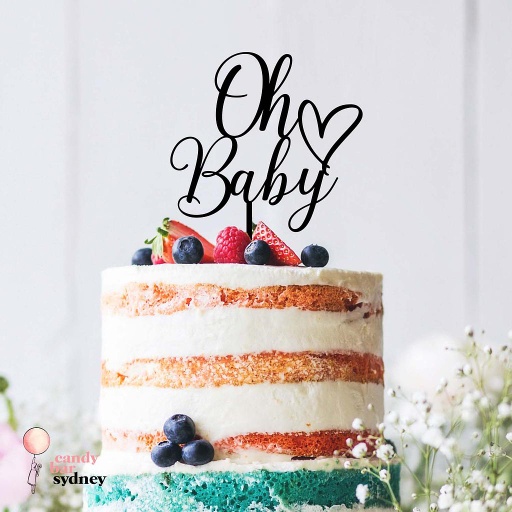 Oh Baby' Baby Shower Cake Topper - Style 4