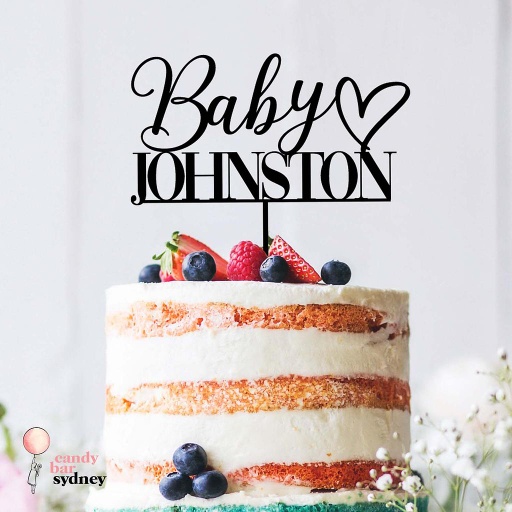 Personalised Baby Shower Cake Topper Style 2