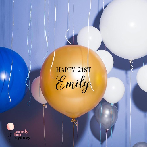Personalised 21st Birthday Balloon Decal