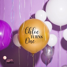 Personalised Birthday Balloon Decal - Any Name And Age Style 2