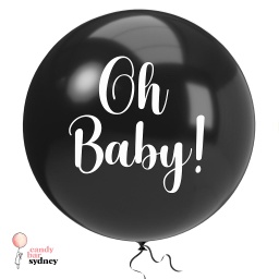 Gender Reveal 'Oh Baby' Balloon - Sticker Decal