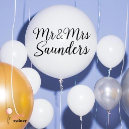 Mr & Mrs Custom Wedding Balloon Decal