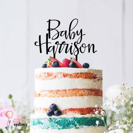 Personalised Baby Shower Cake Topper Style 4