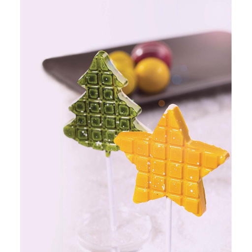 Martellato Christmas Tree and Star Chocolate Lollipop Mould