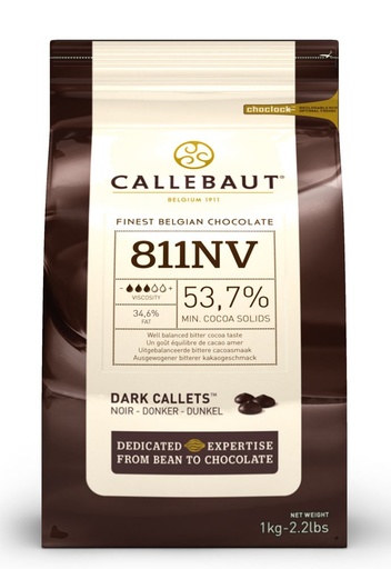 Callebaut 811 Dark Chocolate Callets 2.5kg