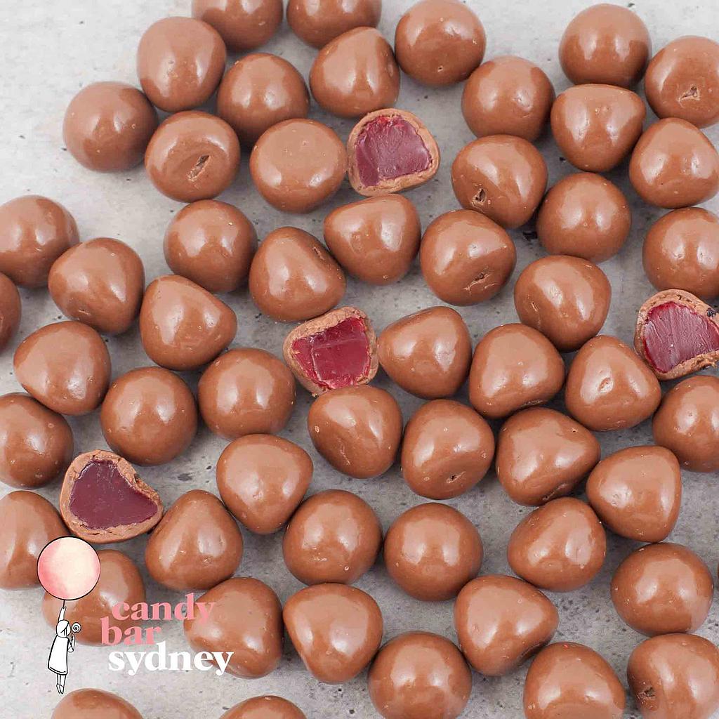 Belgian Milk Chocolate Allen's Ripe Raspberries 200g