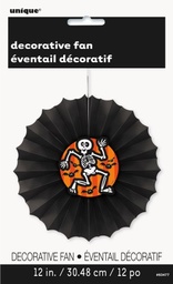Skeleton &amp; Bats Decorative Fan 30cm