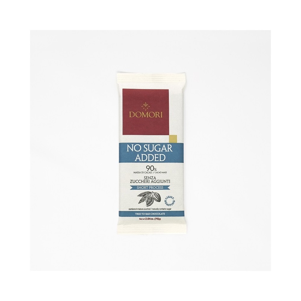Domori 90% Dark Chocolate Bar 75g Sugar Free (Best Before: 28/02/23)