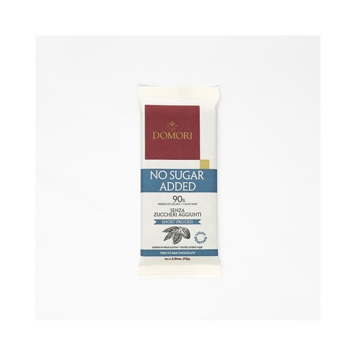 Domori 90% Dark Chocolate Bar 75g Sugar Free (Best Before: 28/02/23)