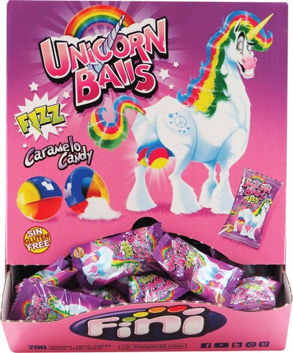 Fini Unicorn Balls Bubblegum 200 Pack