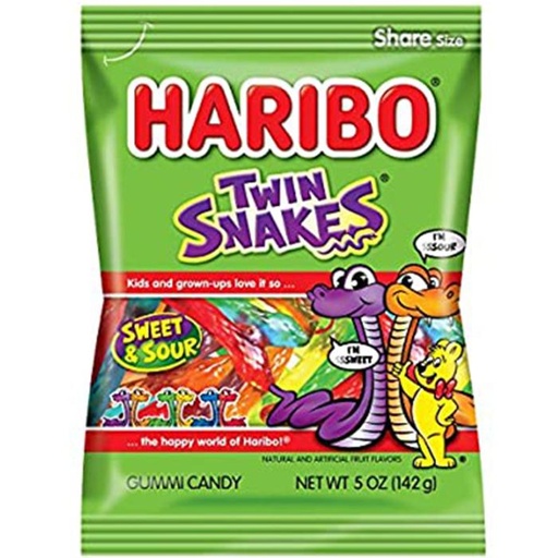 Haribo Twin Snakes 140g