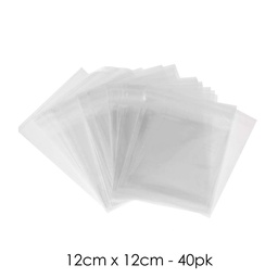 [CB62147] Square Plastic Lolly or Cookie Bags 12cm - 40pk
