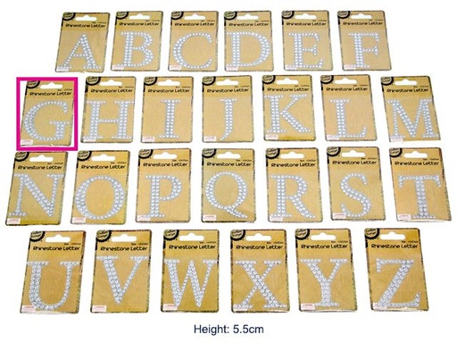 [CB62154] Adhesive Rhinestone Letter G