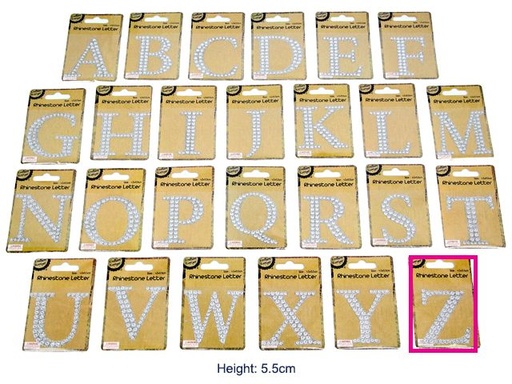 [CB62173] Adhesive Rhinestone Letter Z