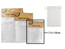 [CB62177] White Organza Bonboniere Lolly Bags - Pack of 6