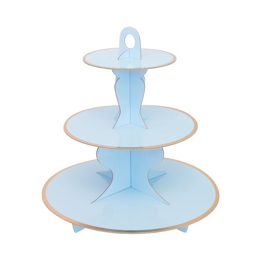 [CB62324] Baby Pastel Blue Solid Cake Cupcake High Tea Stand