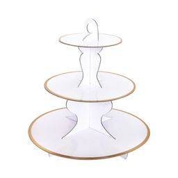 [CB62327] White  Solid Cake Stand ECO
