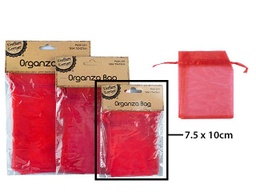 [CB62356] Red Organza Bonboniere Lolly Bags - Pack of 6