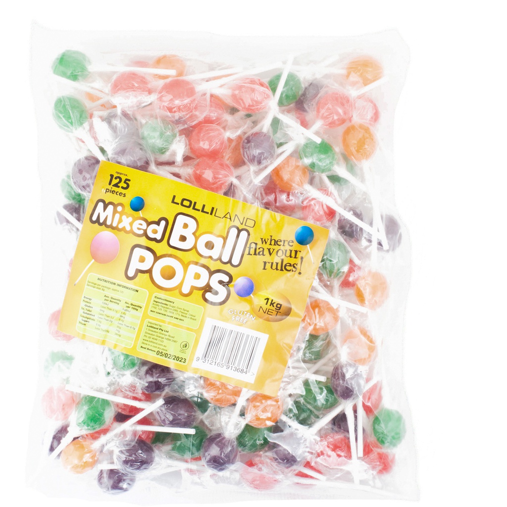 Fruity Ball Lollipops 1kg Candy Bar Sydney