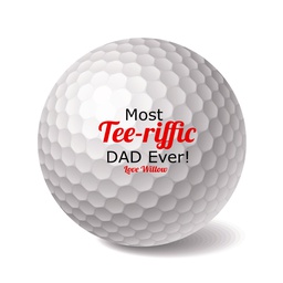 Personalised Golf Balls 3 Pack &quot;Most Tee-riffic&quot;