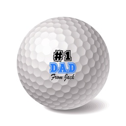 Personalised Golf Balls 3 Pack &quot;#1&quot;
