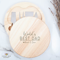 Cheese Board &quot;World's Best Dad&quot;