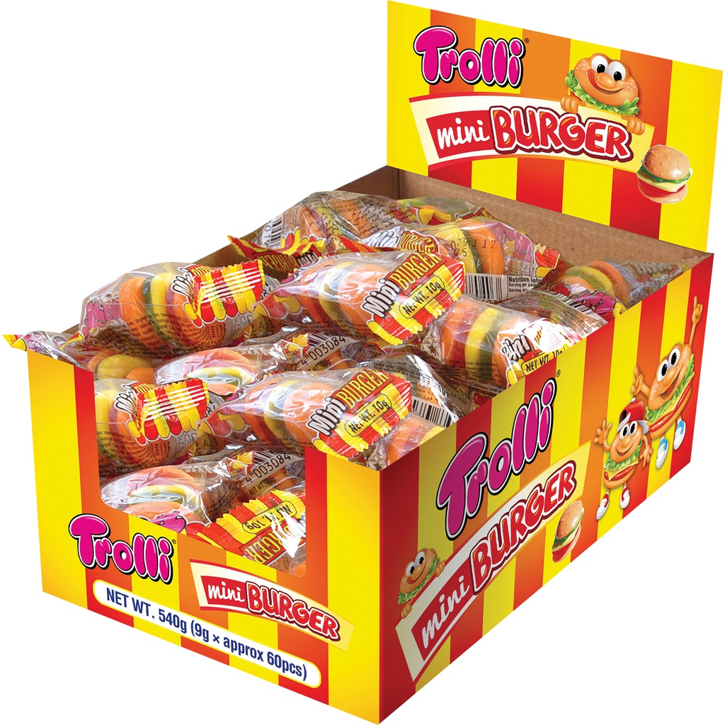 Trolli Mini Burger 9g x 60 - Candy Bar Sydney