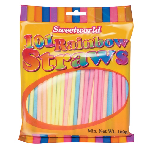 Sweetworld Rainbow Straws 160g