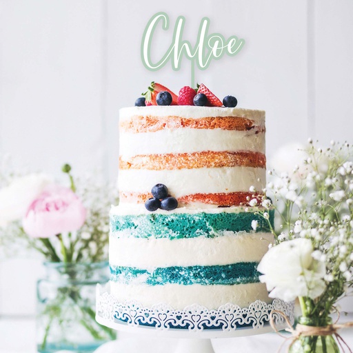 Double Layer Personalised Name Cake Topper - Style 4