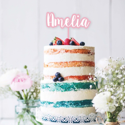 Double Layer Personalised Name Cake Topper - Style 5