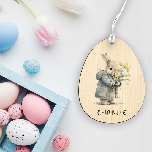 Personalised Bunny Easter Hamper Tag