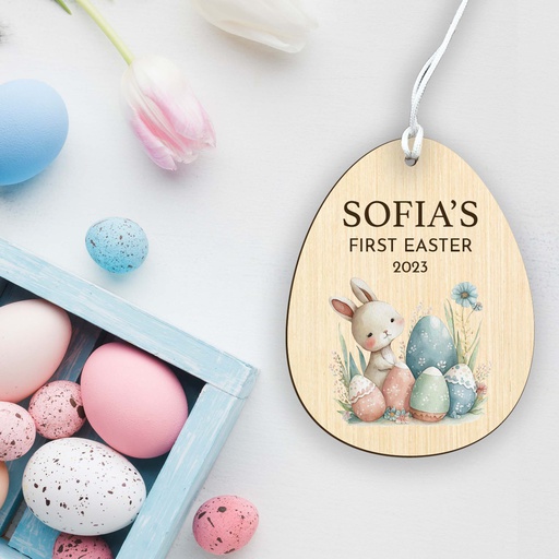 Personalised First Easter Hamper Tag - Style 2