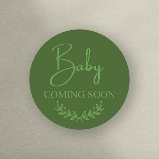 Greenery Baby Shower Cookie Stamp - Style 2