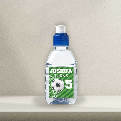 Soccer Pop Top Water Bottle Sticker