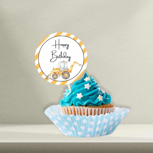 Construction Cupcake Topper - Style 2