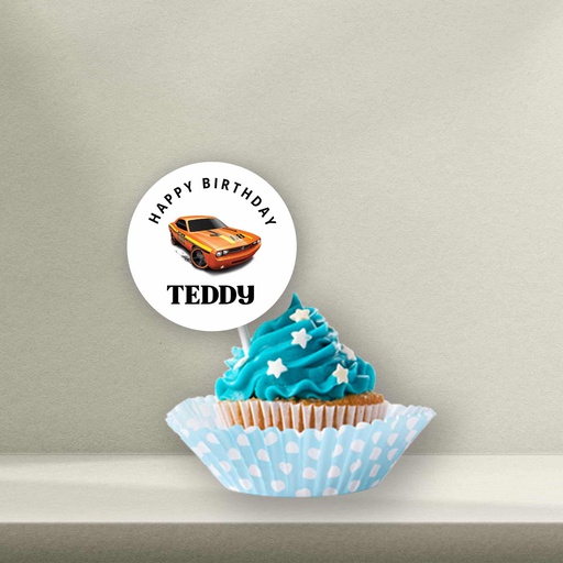 Hot Wheels Cupcake Topper - Style 2