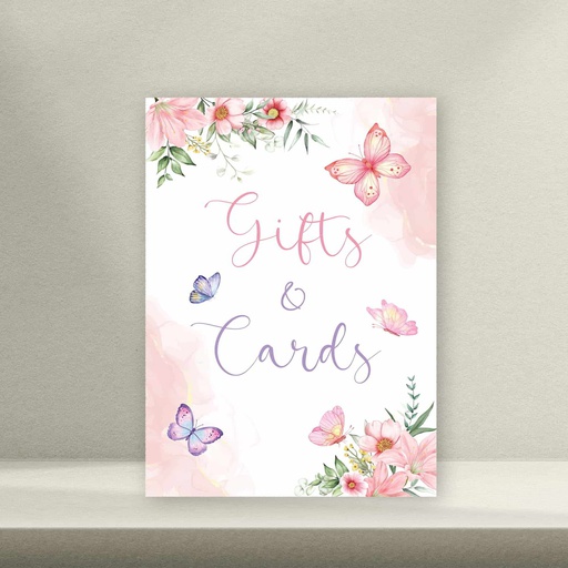 Butterfly Gift Table Signage