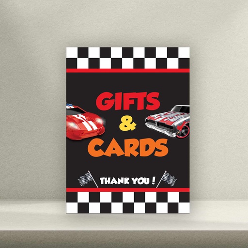 Hot Wheels Gift Table Signage