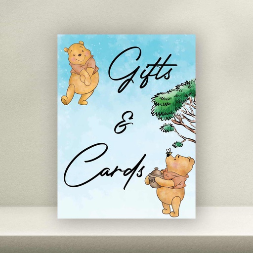 Winnie the Pooh Gift Table Signage