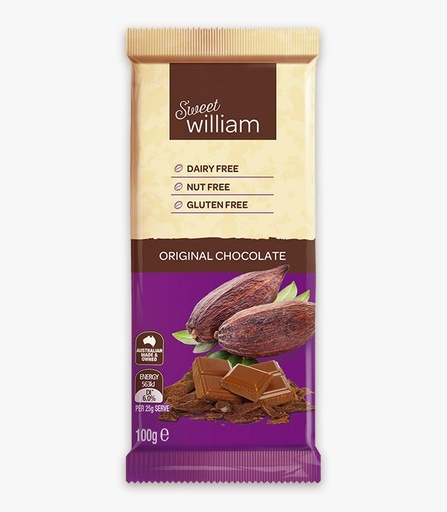 Sweet William Original Chocolate Bar 100g