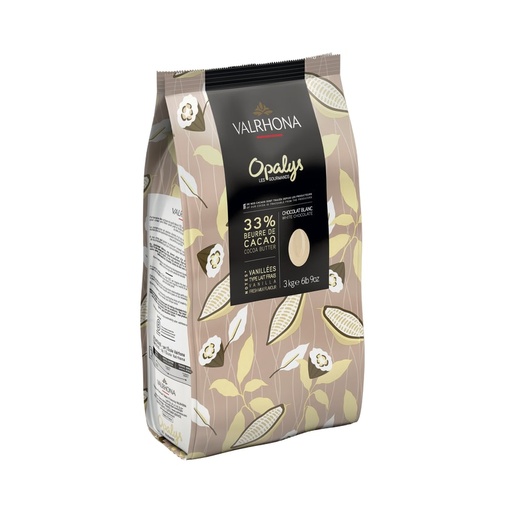 Valrhona Opalys 33% White Couverture Chocolate Feves 500g