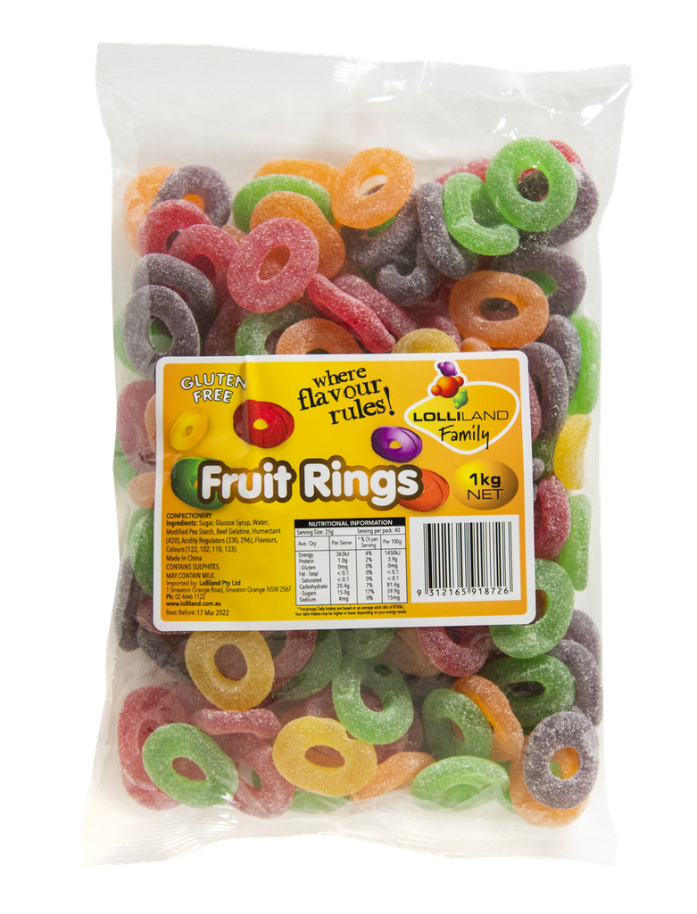Fruit Rings 1kg Candy Bar Sydney