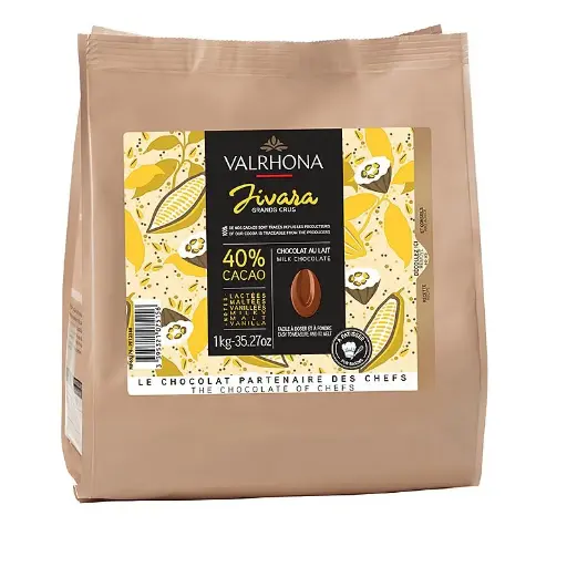 Valrhona Jivara 40% Milk Couverture Chocolate Feves 1kg