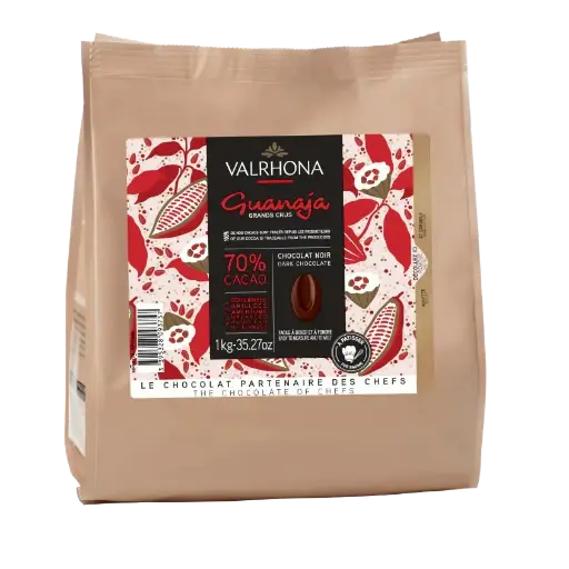 Valrhona Guanaja 70% Dark Couverture Chocolate Feves 1kg